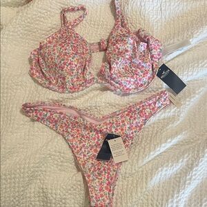 Hollister Pink Floral Bikini Set